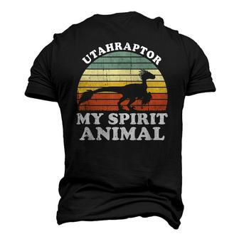 Utahraptor Dinosaur Spirit Animal Paleontologist Men's 3D T-Shirt Back Print | Mazezy