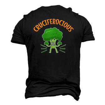 Vegan Cruciferocious Broccoli Lover Men's 3D T-Shirt Back Print | Mazezy