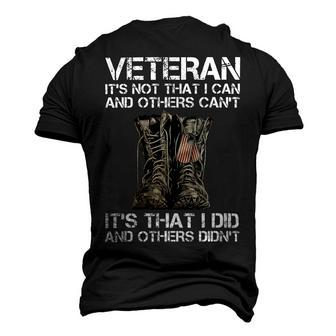 Veteran Its Not That I Can And Other Cant Its That I Did T-Shirt Men's 3D Print Graphic Crewneck Short Sleeve T-shirt - Monsterry