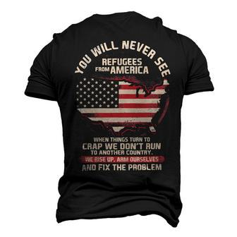 Veteran Patriot Refugees From America Veteran115 Navy Soldier Army Military Men's 3D Print Graphic Crewneck Short Sleeve T-shirt - Monsterry DE