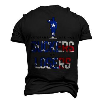 Veteran Veterans Day Are Not Suckers Or Losers With Usa Flag 65 Navy Soldier Army Military Men's 3D Print Graphic Crewneck Short Sleeve T-shirt - Monsterry