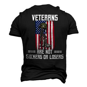 Veteran Veterans Day Us Veterans Respect Veterans Are Not Suckers Or Losers 189 Navy Soldier Army Military Men's 3D Print Graphic Crewneck Short Sleeve T-shirt - Monsterry UK