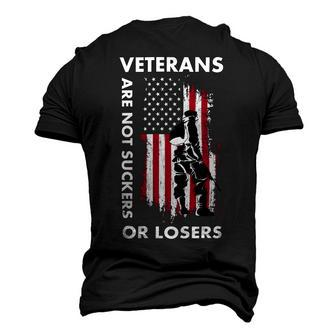 Veteran Veterans Day Vintage Veterans Are Not Suckers Or Losersidea Navy Soldier Army Military Men's 3D Print Graphic Crewneck Short Sleeve T-shirt - Monsterry DE