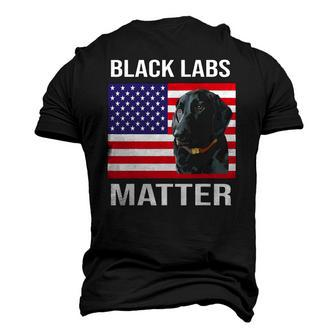 Veterans Day Black Labs Lives Matter Parody Labrador Dog Men's 3D T-Shirt Back Print | Mazezy