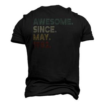 Vintage 40Th Birthday Awesome Since May 1982 40 Years Old Men's 3D T-Shirt Back Print | Mazezy