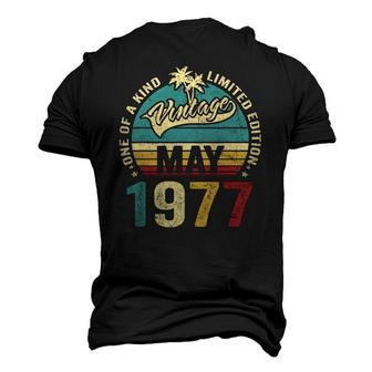 Vintage 45 Years Old May 1977 Decorations 45Th Birthday Men's 3D T-Shirt Back Print | Mazezy