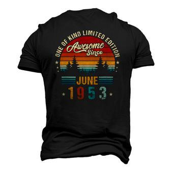 Vintage 69Th Birthday Awesome Since June 1953 Epic Legend Men's 3D T-Shirt Back Print | Mazezy