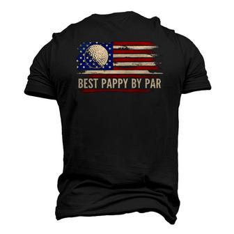Vintage Best Pappy By Par American Flag Golf Golfer Men's 3D T-Shirt Back Print | Mazezy