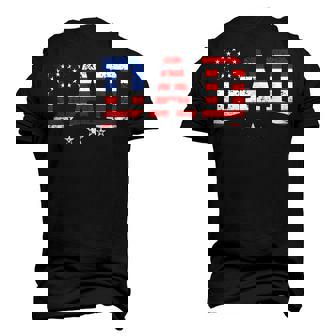 Mens Vintage Dad Fathers Day American Flag Usa Dad 4Th Of July Men's 3D T-Shirt Back Print | Mazezy