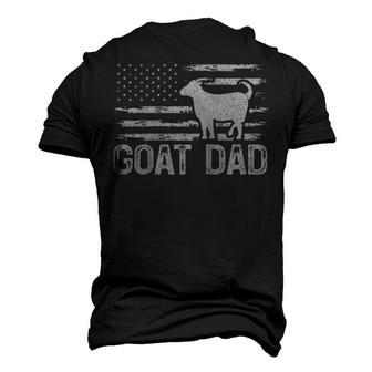 Vintage Goat Dad Retro American Flag Goat 4Th Of July Men's 3D T-shirt Back Print - Seseable