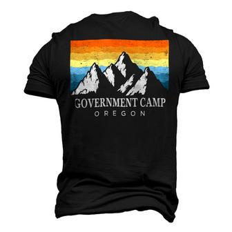 Vintage Government Camp Oregon Mountain Hiking Souvenir T Shirt Men's 3D Print Graphic Crewneck Short Sleeve T-shirt - Monsterry DE