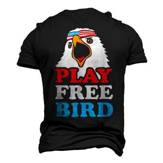 Vintage Play Free Bird Bald Eagle American Patriotic Usa V2 Men's 3D T-shirt Back Print - Seseable