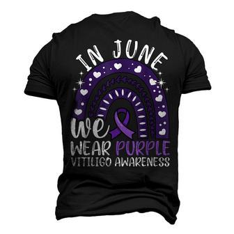 Vitiligo Awareness In June We Wear Purple Ribbon Men's 3D T-shirt Back Print - Seseable