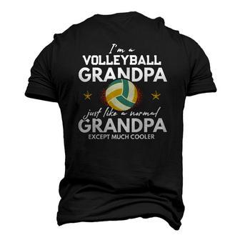 Im A Volleyball Grandpa Like Normal Grandparents Men's 3D T-Shirt Back Print | Mazezy