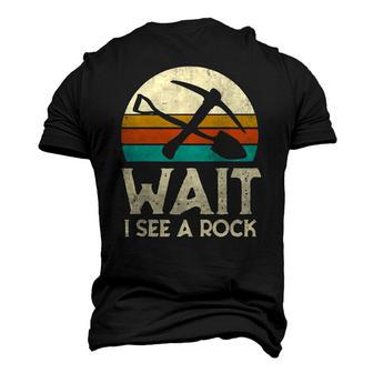 Wait I See A Rock Geologist Science Retro Geology Men's 3D T-Shirt Back Print | Mazezy