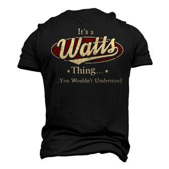 Watts Shirt Personalized Name T Shirt Name Print T Shirts Shirts With Name Watts Men's 3D T-shirt Back Print - Seseable