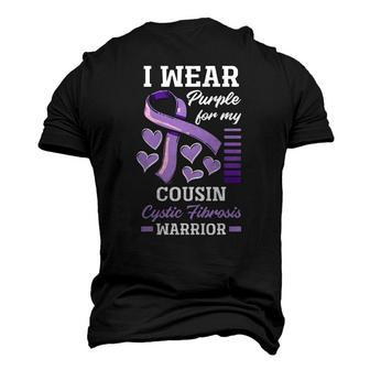 I Wear Purple For My Cousin Cystic Fibrosis Awareness Men's 3D T-Shirt Back Print | Mazezy