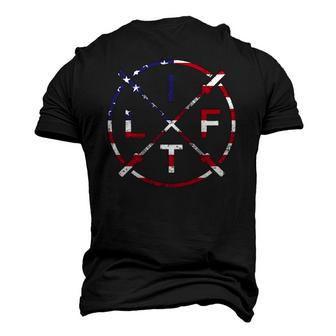 Weight Lifting Gym Workout Fitness Lift 4Th Of July Flag Men's 3D T-Shirt Back Print | Mazezy
