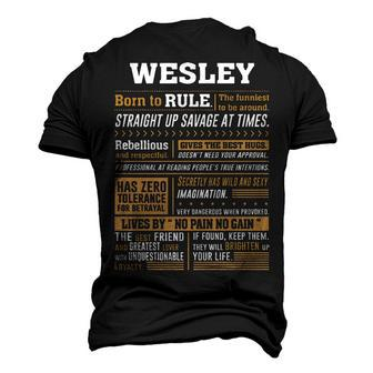 Wesley Name Wesley Born To Rule Men's 3D T-shirt Back Print - Seseable