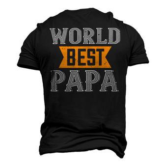 World Best Papa 1 Papa T-Shirt Fathers Day Gift Men's 3D Print Graphic Crewneck Short Sleeve T-shirt - Monsterry