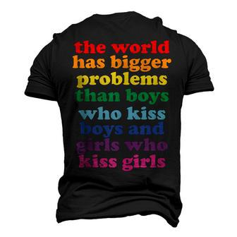 The World Has Bigger Problems Lgbt Community Gay Pride Men's 3D T-Shirt Back Print | Mazezy