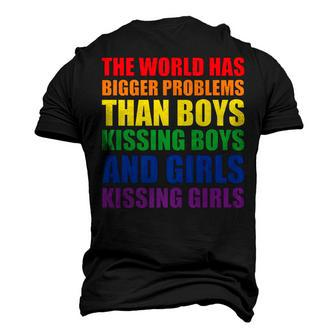 The World Has Bigger Problems Lgbt-Q Pride Gay Proud Ally Men's 3D T-shirt Back Print - Seseable