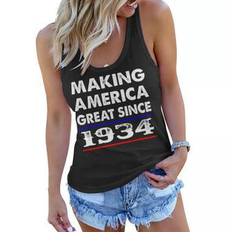 1934 Birthday Making America Great Since 1934 Women Flowy Tank - Seseable