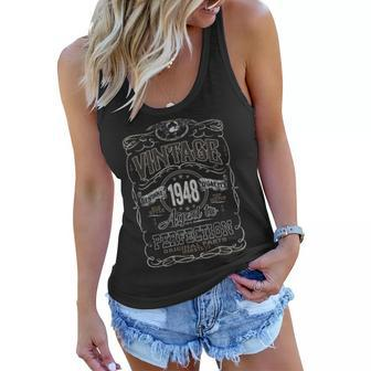 1948 Birthday Vintage 1948 Aged To Perfection Women Flowy Tank - Seseable