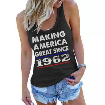 1962 Birthday Making America Great Since 1962 Women Flowy Tank - Seseable