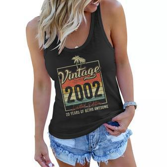 20 Birthday Gifts Vintage 2002 Limited Edition 20 Years Old Women Flowy Tank | Mazezy