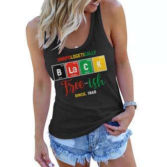 Unapologetically Free-Ish Black Periodic Table Juneteenth  Women Flowy Tank