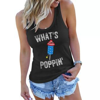 4Th Of July Summer Whats Poppin Funny Firework Women Flowy Tank | Mazezy