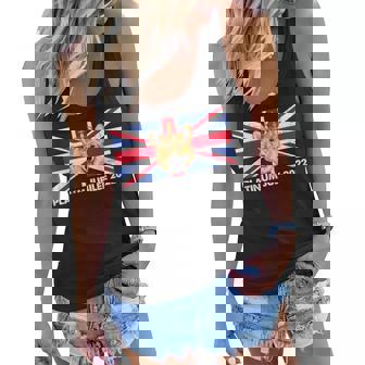 70Th Anniversary Platinum Jubilee Cute Corgi Women Flowy Tank | Mazezy