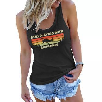Airplane Aviation Still Playing With Airplanes 10Xa43 Women Flowy Tank - Monsterry