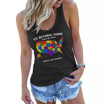 All 63 Us National Parks Design For Campers Hikers Walkers Women Flowy Tank | Mazezy UK