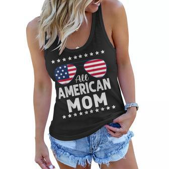All American Mom 4Th Of July Apparel Sunglasses Flag Women Flowy Tank - Seseable