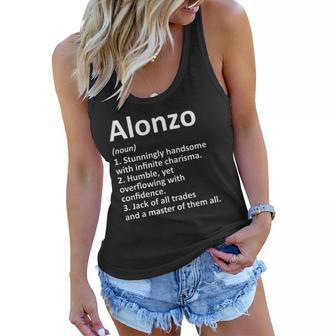 Alonzo Definition Personalized Name Funny Birthday Gift Idea Women Flowy Tank | Mazezy