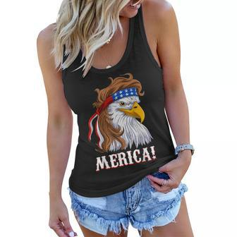 American Flag Merica Eagle Mullet Men Boy 4Th Of July Women Flowy Tank - Seseable