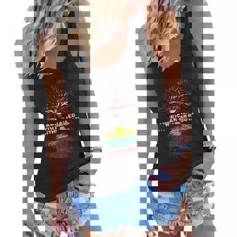 American Raised With Lithuanian Roots Lithuania Women Flowy Tank | Mazezy