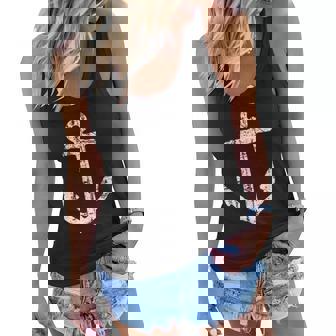 Anchor Antique White Boat & Sail Women Flowy Tank | Mazezy