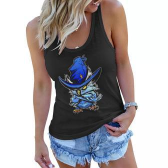 Angry Owl Creepy Cute Design For Witches And Kawaii Women Flowy Tank | Mazezy