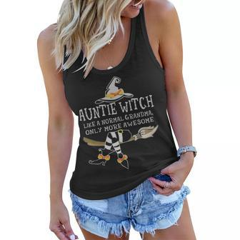 Auntie Gift Auntie Witch Only More Awesome Women Flowy Tank - Seseable