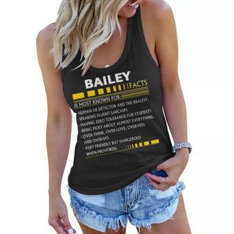 Bailey Name Gift Bailey Facts V2 Women Flowy Tank - Seseable