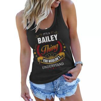 Bailey Shirt Family Crest Bailey T Shirt Bailey Clothing Bailey Tshirt Bailey Tshirt Gifts For The Bailey Women Flowy Tank - Seseable