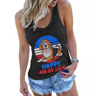 Beagle 4Th Of July For Beagle Lover Beagle Mom Dad July 4Th Women Flowy Tank - Seseable
