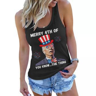 Biden Dazed Merry 4Th Of You Know The Thing 4Th Of July Women Flowy Tank | Mazezy