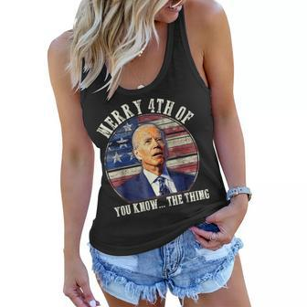 Biden Dazed Merry 4Th Of You Know The Thing V2 Women Flowy Tank - Seseable
