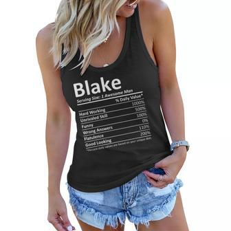 Blake Nutrition Funny Birthday Personalized Name Gift Idea Women Flowy Tank | Mazezy