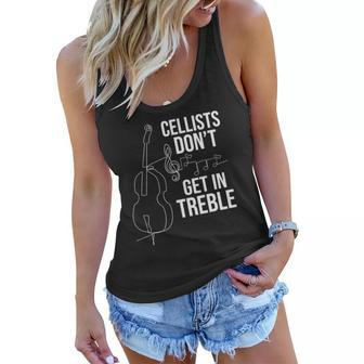 Cellists Dont Get In Treble Cello Player Classical Music Women Flowy Tank | Mazezy
