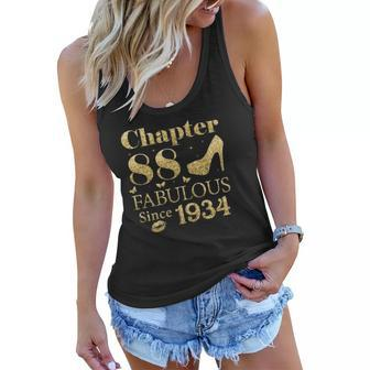 Chapter 88 Fabulous Since 1934 88Th Birthday Gift For Ladies Women Flowy Tank | Mazezy